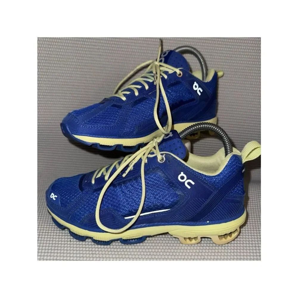 On Cloud Runner Blue Sapphire Limelight Athletic Running Casual Shoes Size 6.5